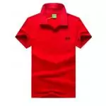 boss short sleeve polo t-shirt music note red